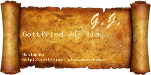 Gottfried Júlia névjegykártya